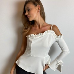 Tek askı tasarım bluz  Tek askı tasarım bluz