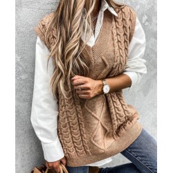 Saç örgü triko süveter