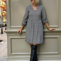 Ekose desenli elbise Ekose desenli elbise