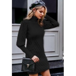 Desenli triko elbise