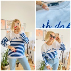 Zara model çizgili sweat Zara model çizgili sweat