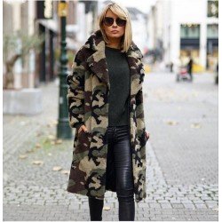 Kamuflaj desen peluş ceket Kamuflaj desen peluş ceket