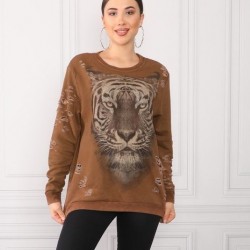 Kaplan baskı vintage sweat Kaplan baskı vintage sweat