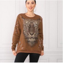 Kaplan baskı vintage sweat Kaplan baskı vintage sweat