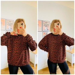 Zara leopar desenli sweat Zara leopar desenli sweat