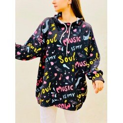 Dijital baskı sweat elbise