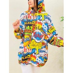 Dijital baskı sweat elbise