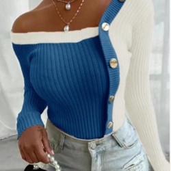 Düğme detay tasarım triko bluz Düğme detay tasarım triko bluz