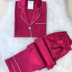 Saten kumaş tasarım pijama takımı Saten kumaş tasarım pijama takımı