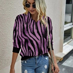 Çizgi zebra desen bluz Çizgi zebra desen bluz