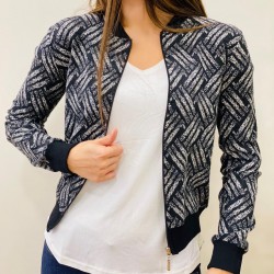 Çizgi desen bomber ceket Çizgi desen bomber ceket