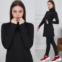 Nke siyah tunik eşofman takımı