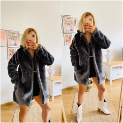 ZARA MODEL GRİ PELUŞ CEKET ZARA MODEL GRİ PELUŞ CEKET