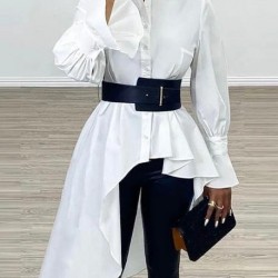 Asimetrik kemerli gömlek elbise Asimetrik kemerli gömlek elbise