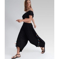 Ponpon detay salaş şalvar