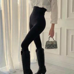 Korseli yüksek bel çelik tayt Korseli yüksek bel çelik tayt