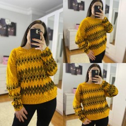 SARI KOL DESENLİ SWEAT SARI KOL DESENLİ SWEAT
