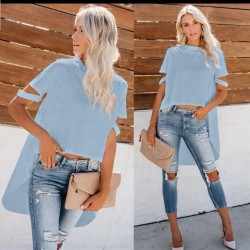 Asimetrik kol detay bluz Asimetrik kol detay bluz