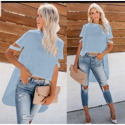 Asimetrik kol detay bluz Asimetrik kol detay bluz