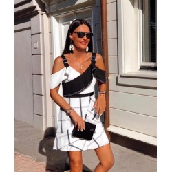 Askı Detaylı Dakron Kumaş Elbise