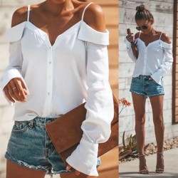 Askılı düğme detay bluz Askılı düğme detay bluz