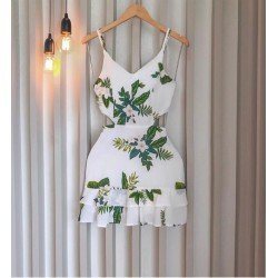 Atlas kumaş baskılı elbise