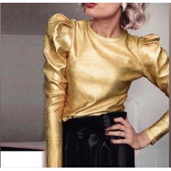 Balon Kol Işıltı Bluz