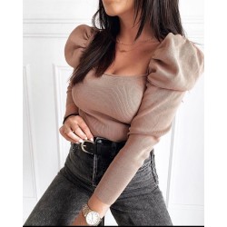 Balon kol kaşkorse bluz