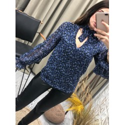 Balon kol şifon bluz