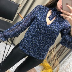 Balon kol şifon bluz