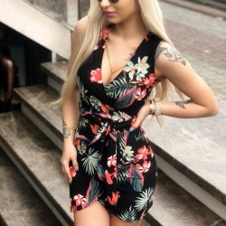 Çiçek desen mini elbise Çiçek desen mini elbise