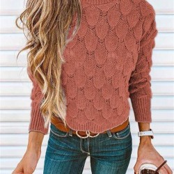 Damla boğazlı triko kazak