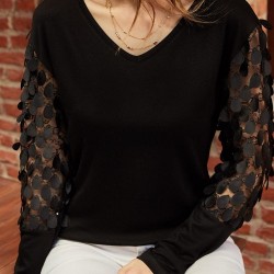 Damla desen çilek bluz