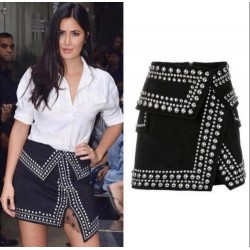 Double Kumaş Droplu Etek