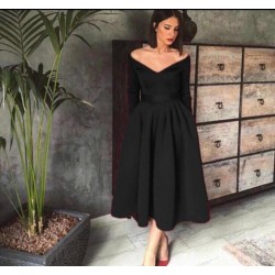 Düşük omuz cepli scuba elbise