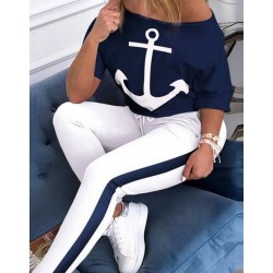 Çapa Desen Şeritli Takım Çapa Desen Şeritli Takım