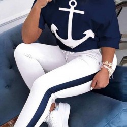 Çapa Desen Şeritli Takım