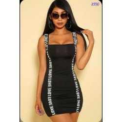 Love şeritli mini elbise Love şeritli mini elbise