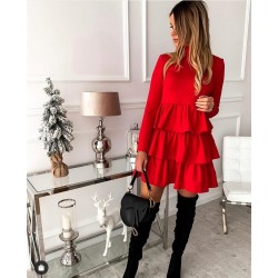 Eteği kat kat elbise