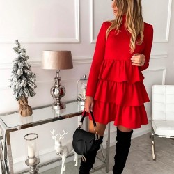 Eteği kat kat elbise