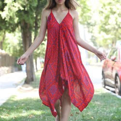 Etnik desenli salaş tulum