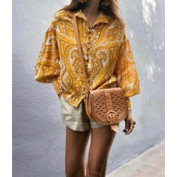 Etnik tasarım vintage gömlek