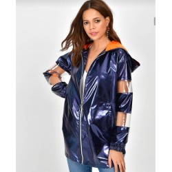 Fermuarlı Kol Detay Yağmurluk