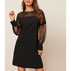 File - Tül detay elbise