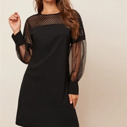 File - Tül detay elbise