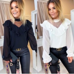 Fırfır yaka tasarım bluz