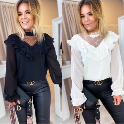 Fırfır yaka tasarım bluz