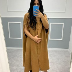Full Düğmeli Uzun Panço Full Düğmeli Uzun Panço