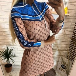 Gucci fermuar yaka elbise