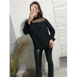 Hakim yaka puanlı bluz